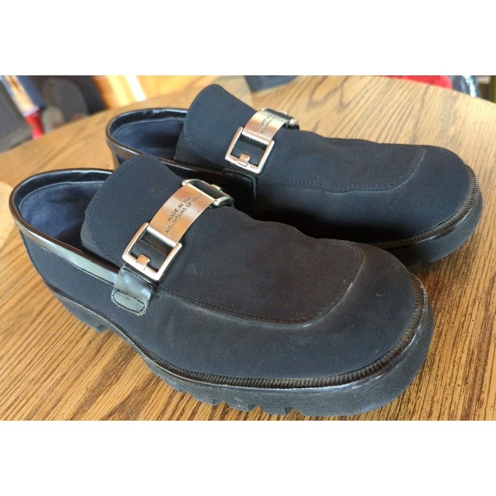 DONALD J. PLINER ELTON BLACK DISTRESSED LEATHER LOAFERS MENS USA
